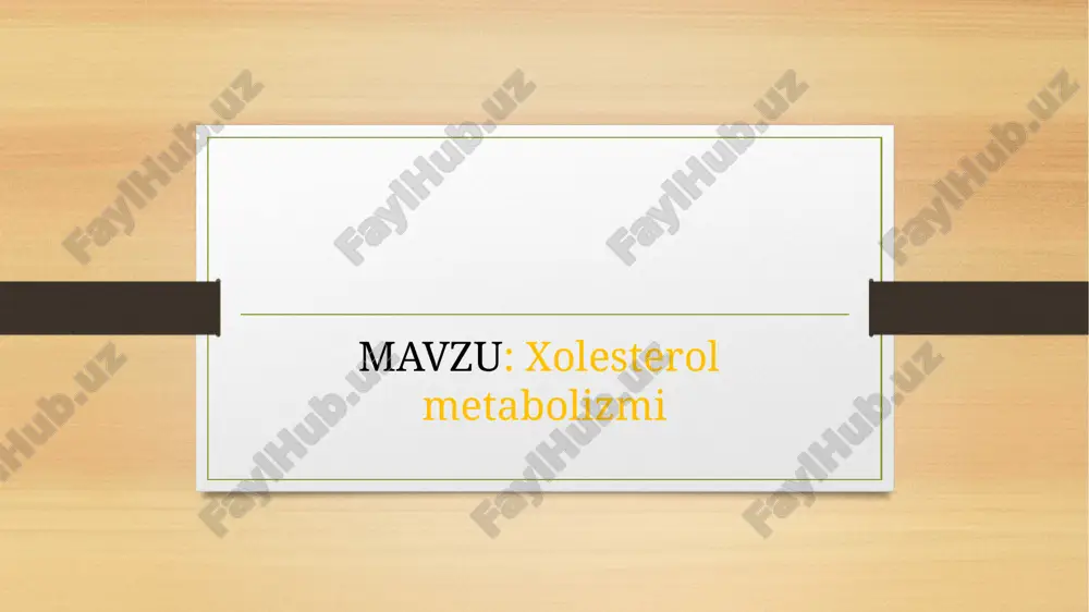 xolesterol — PPTX