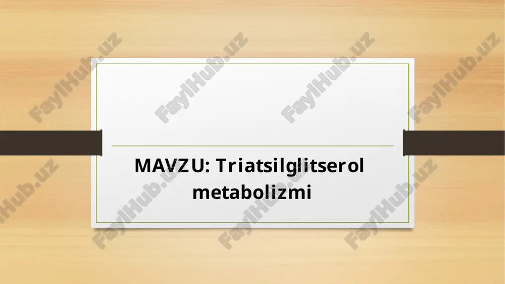 triatsilglitserol — PPTX