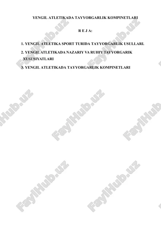 yengil atletikada tayyorgarlik kompinetlari — DOC