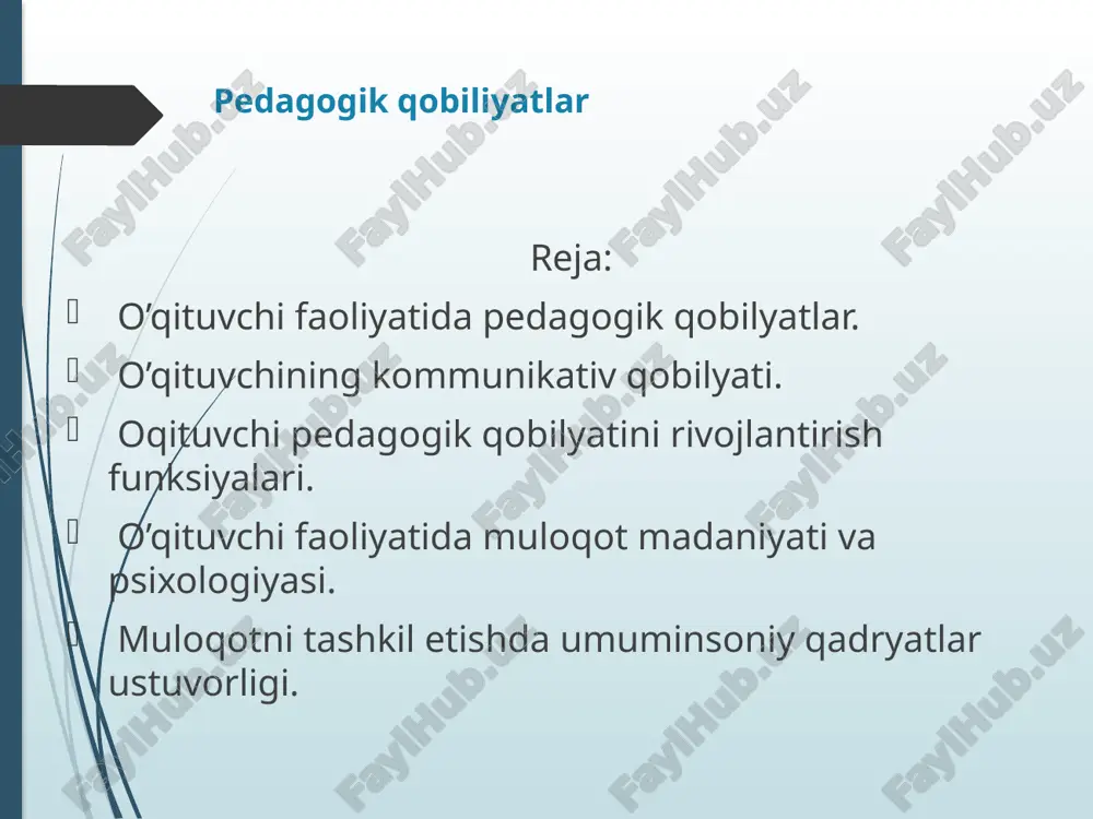 pedagogik qobiliyatlar — PPTX