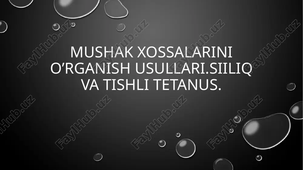 skelet musklari va tetanus — PPTX