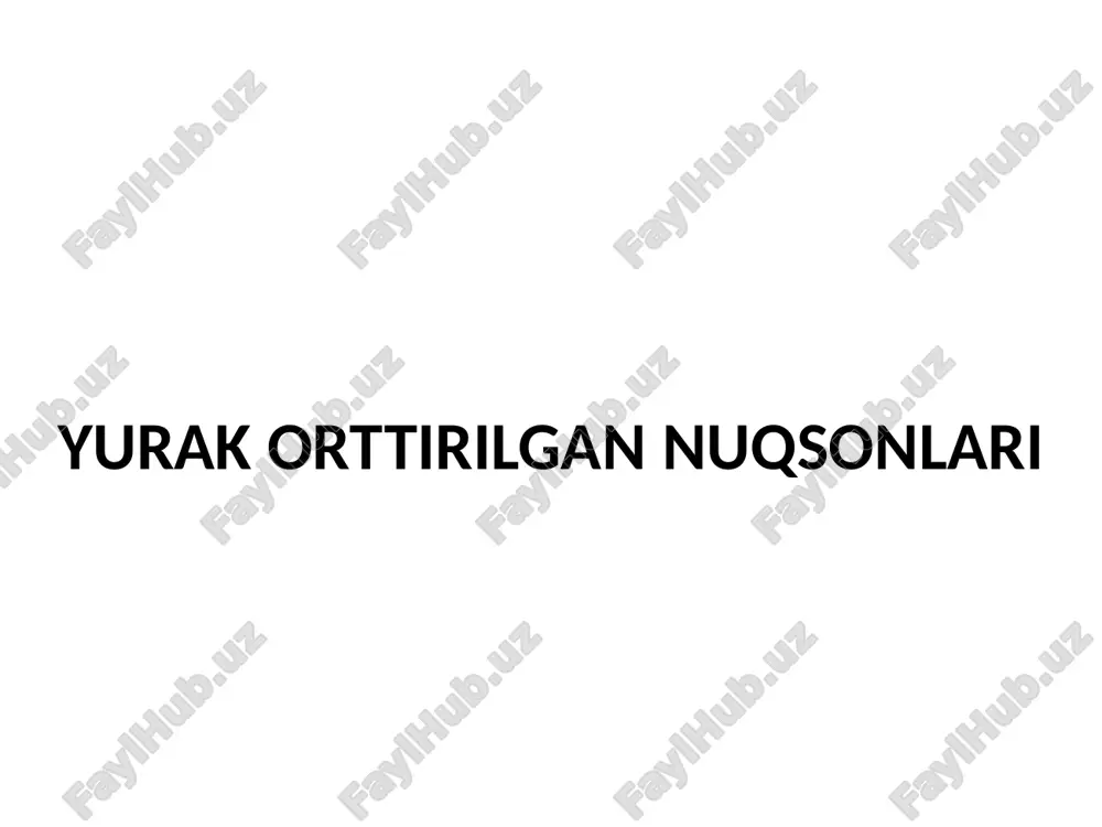 yurak orttirilgan nuqsonlari — PPTX