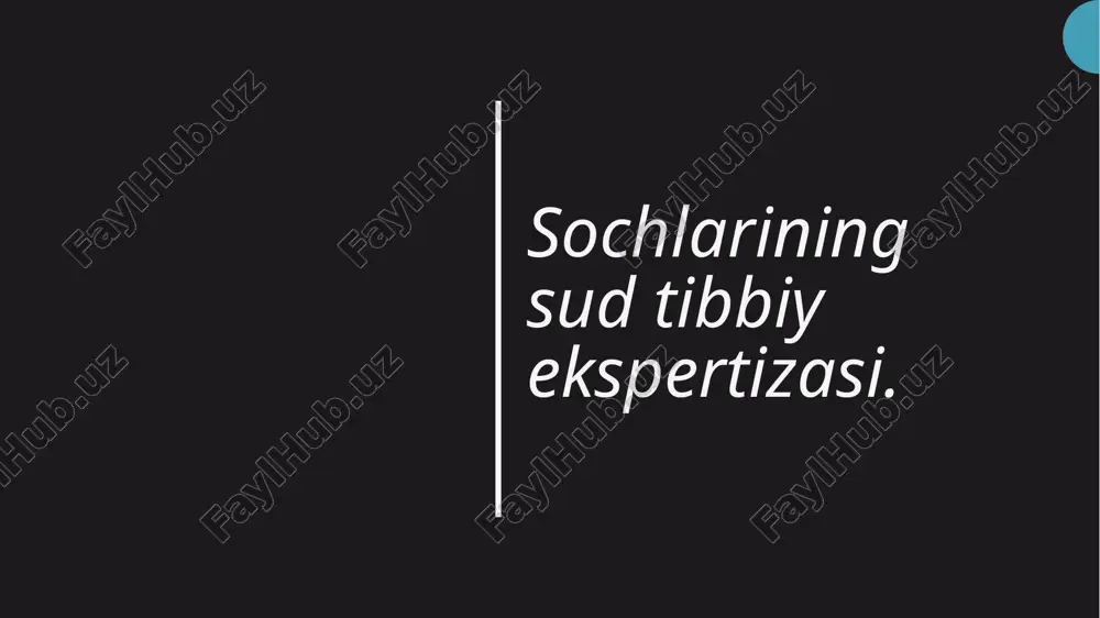 sochlarining sudi tibbiy ekspertizasi — PPTX