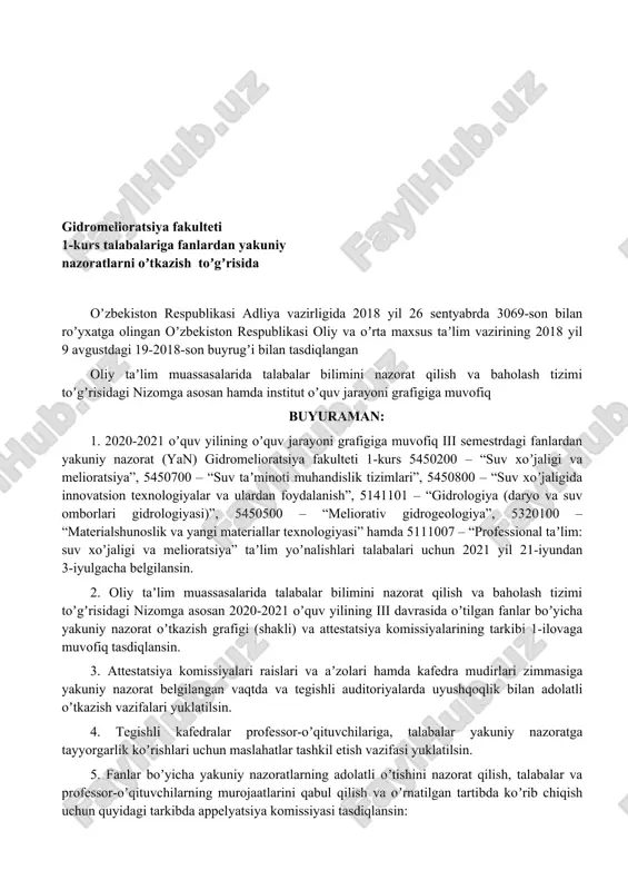 gidromelioratsiya fakulteti — DOC