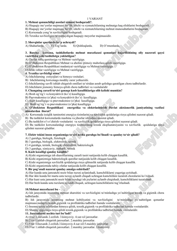 mehnat qonunchiligi asoslari — DOC