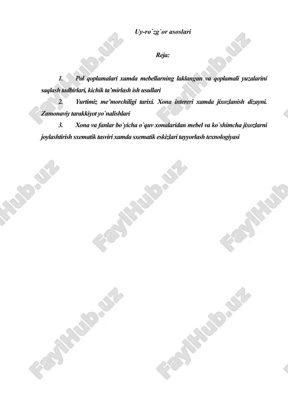 uy-ro`zg`or asoslari — DOC