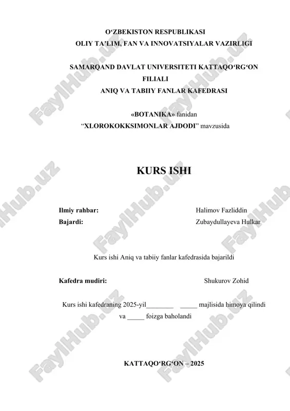 xlorokokksimonlar ajdodi — DOCX