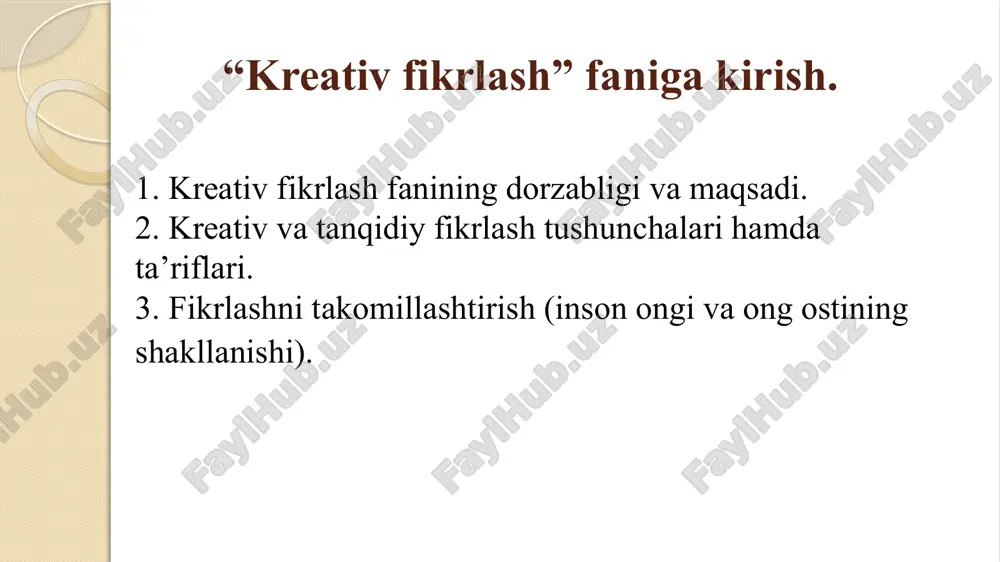 kreativfikrlash — PPTX