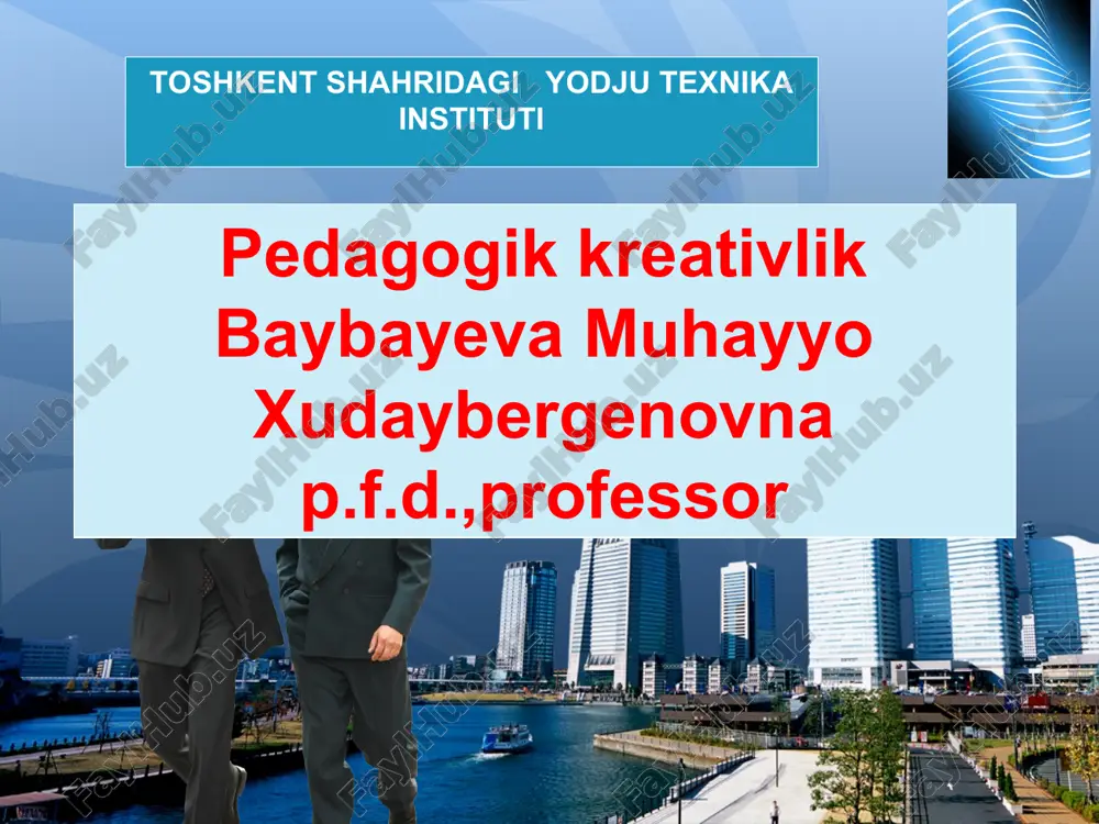 pedagogik kreativlik — PPT