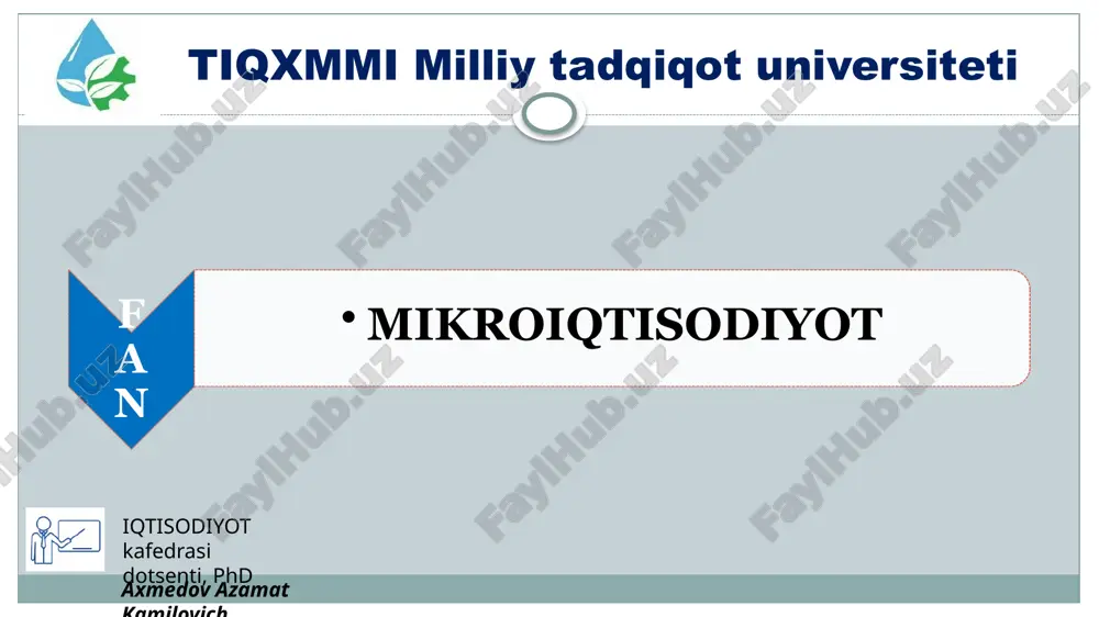 tiqxmmi milliy tadqiqot universiteti — PPTX