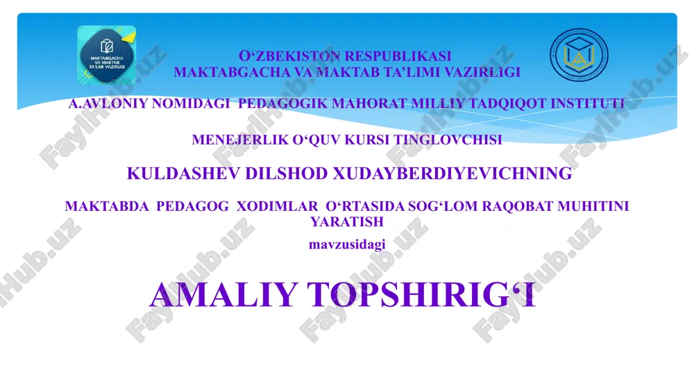 sog‘lom raqobat muhitini yaratish — PPTX