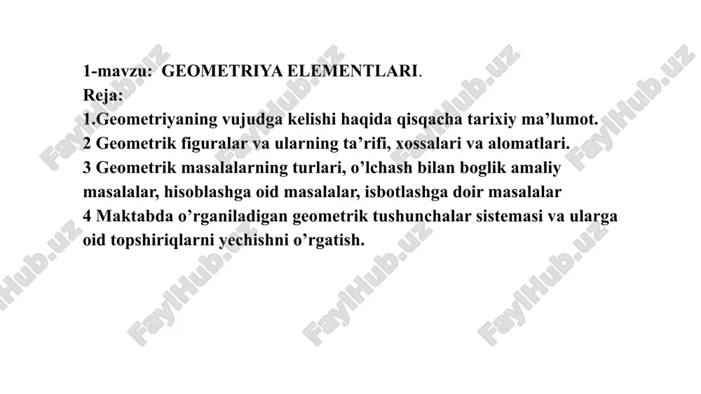 geometriya elementlari — PPTX