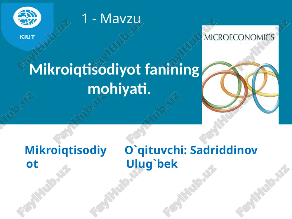 mikroiqtisodiyot — PPTX