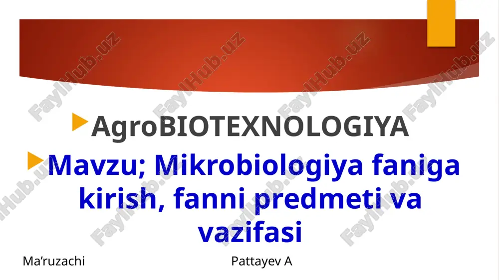 agrobiotexnologiya — PPTX
