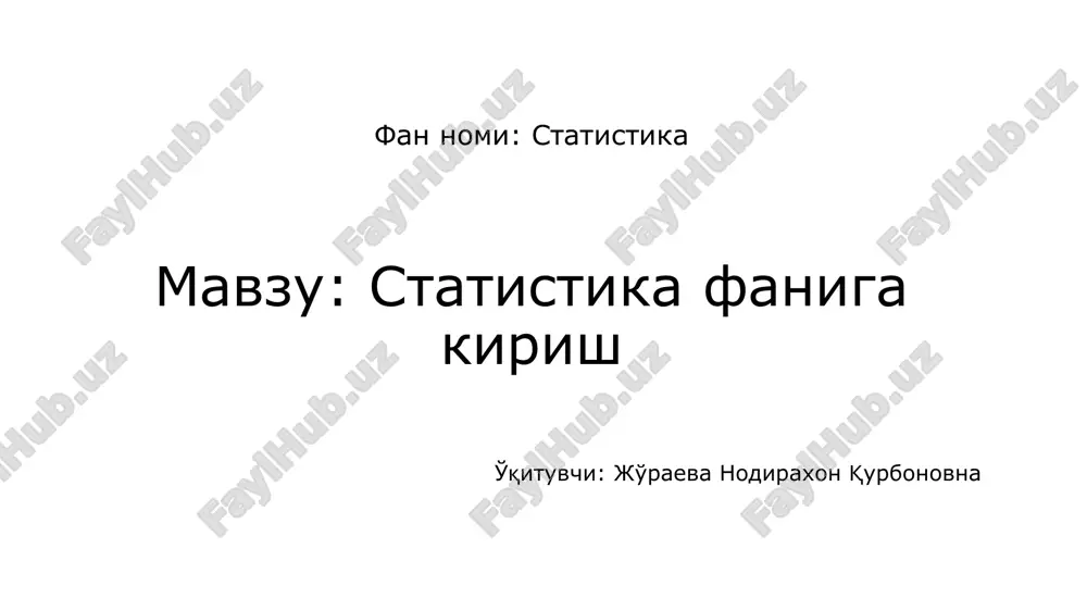 statistika — PPT