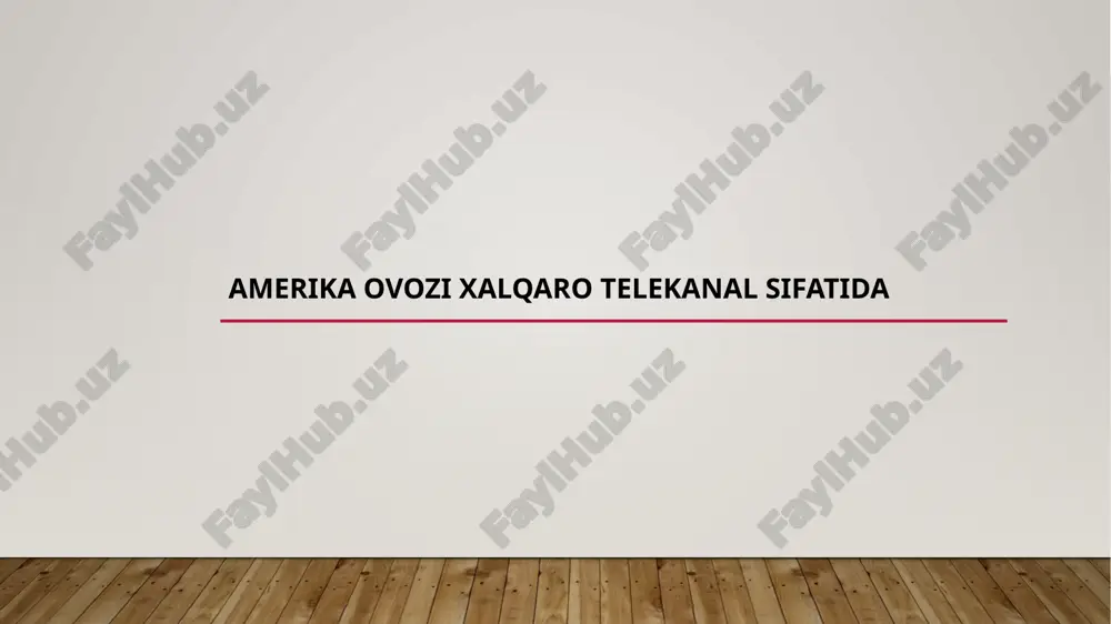amerika ovozi — PPTX