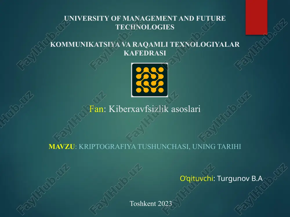 kriptografiya — PPTX
