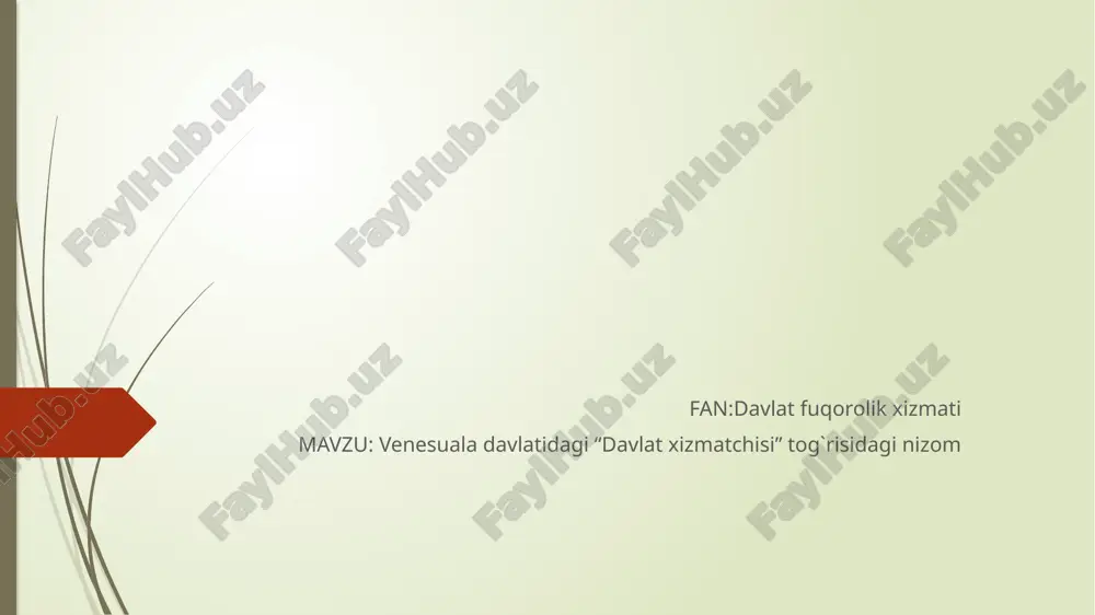 fan: davlat fuqorolik xizmati — PPTX