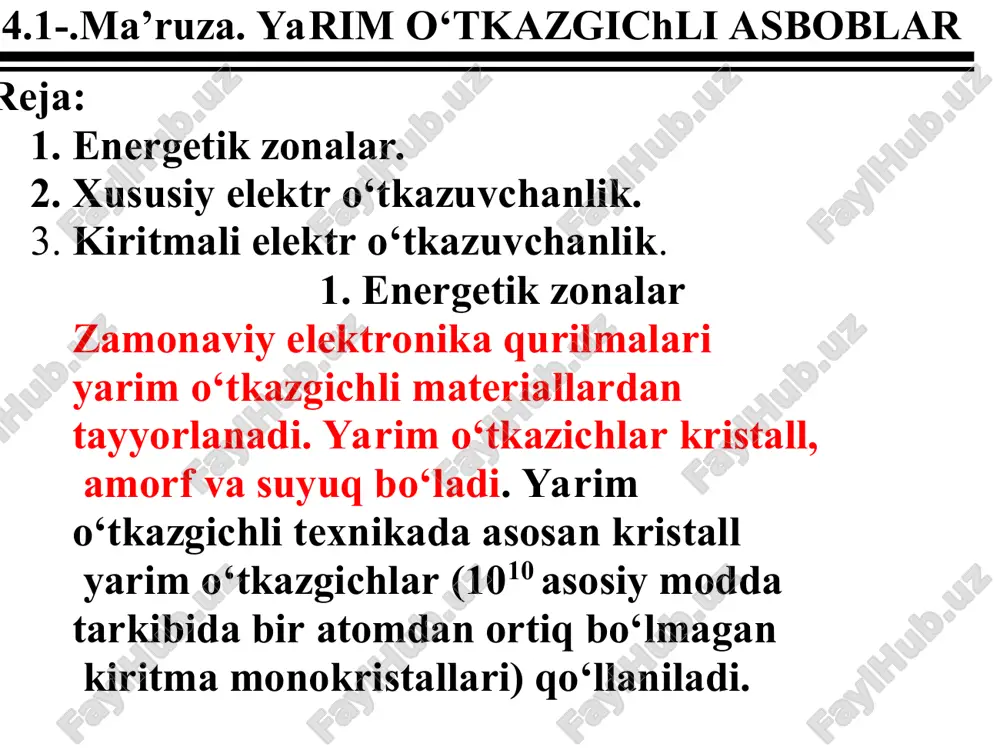 kristallar va atomlar — PPTX