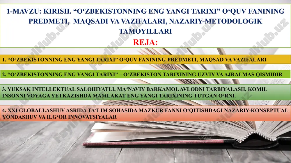 o‘zbekistonning eng yangi tarixi — PPTX
