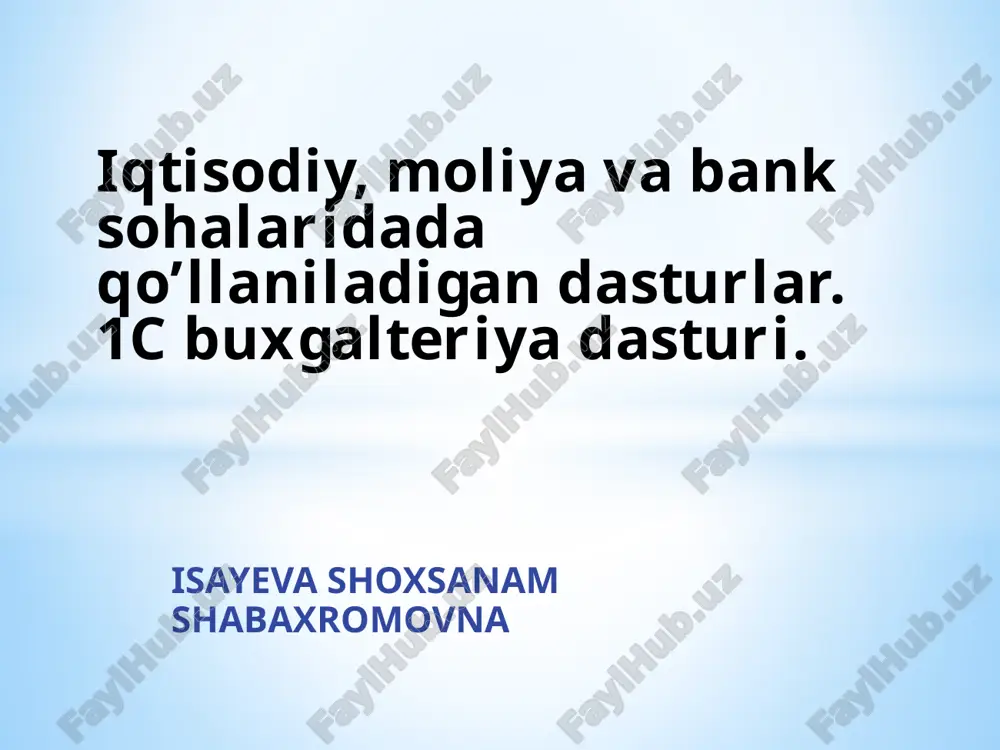 1cbuxgalteriya dasturi — PPTX