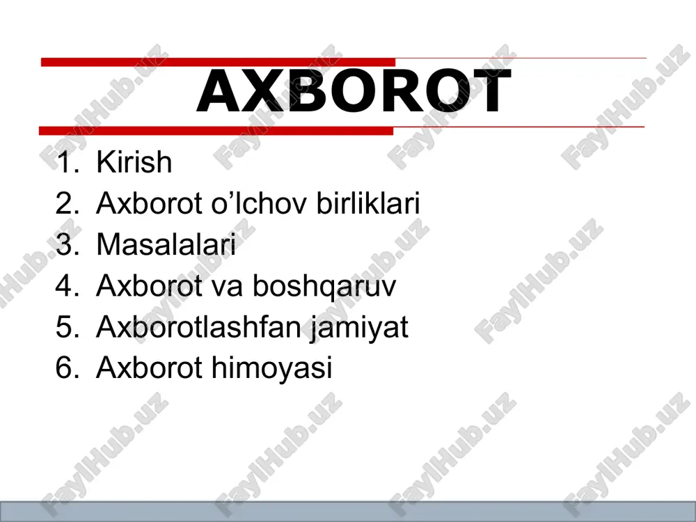 "texnik tizimlarda it texnologiyalari" — PPT