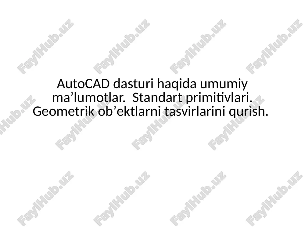 autocad dasturi — PPTX