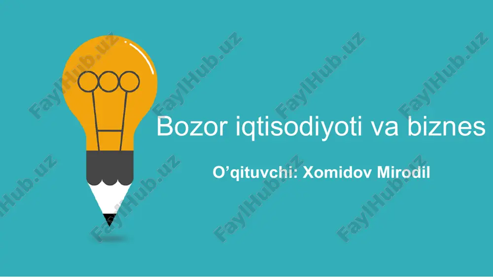 biznes rejalashtirish — PPT