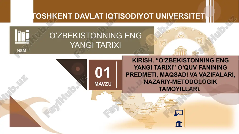 o‘zbekistonning eng yangi tarixi — PPTX