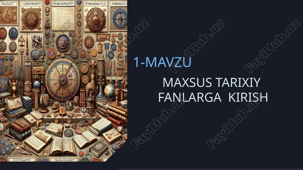 maxsus tarixiy fanlar — PPTX