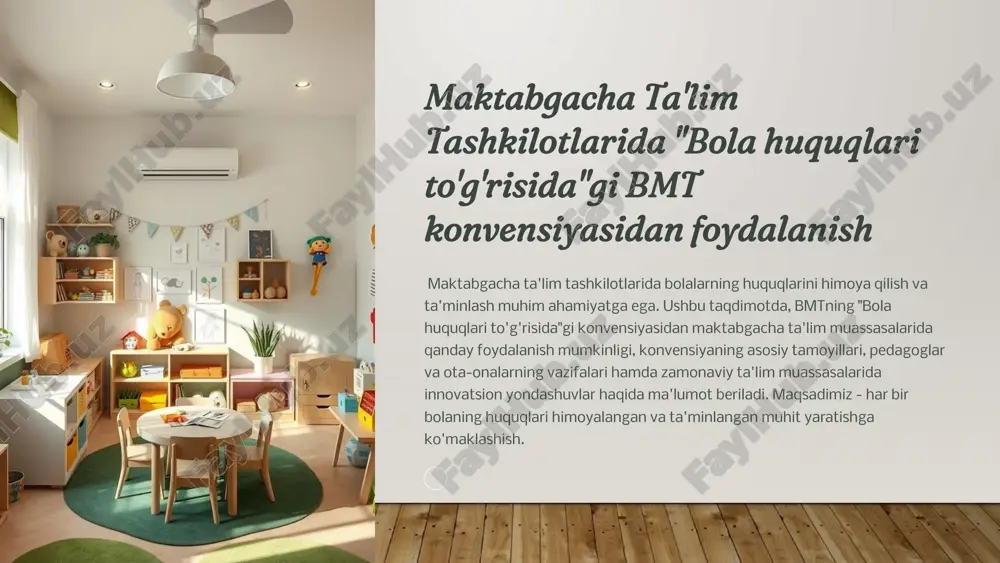 bola huquqlari to'g'risida — PPTX