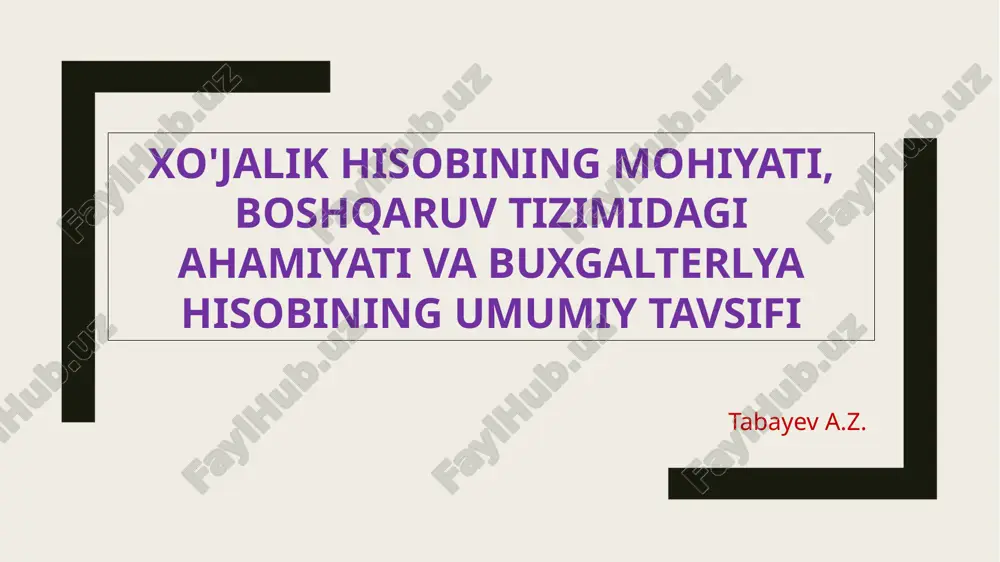 buxgalteriya hisobi — PPTX