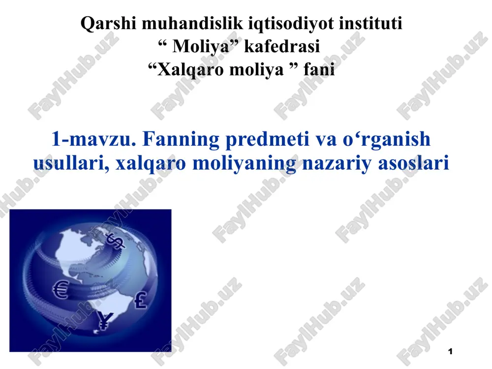 qarshi muhandislik iqtisodiyotinstituti — PPT