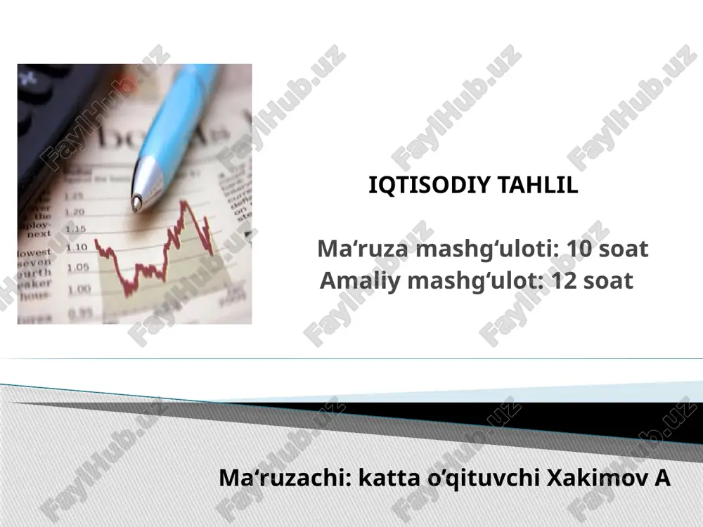 iqtisodiy tahlil — PPTX