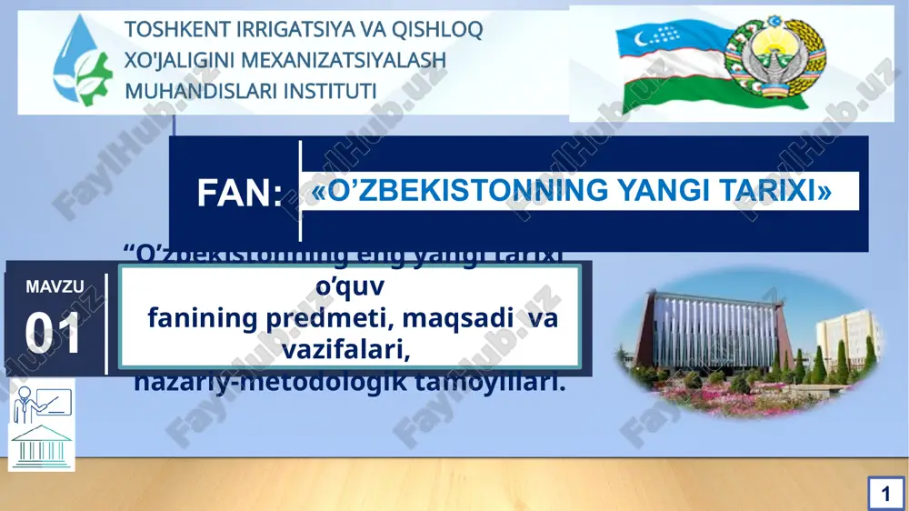 o’zbekistonning eng yangi tarixi — PPTX
