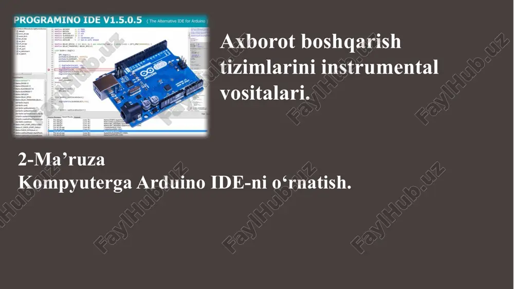 arduino ide-ni o'rnatish — PPTX
