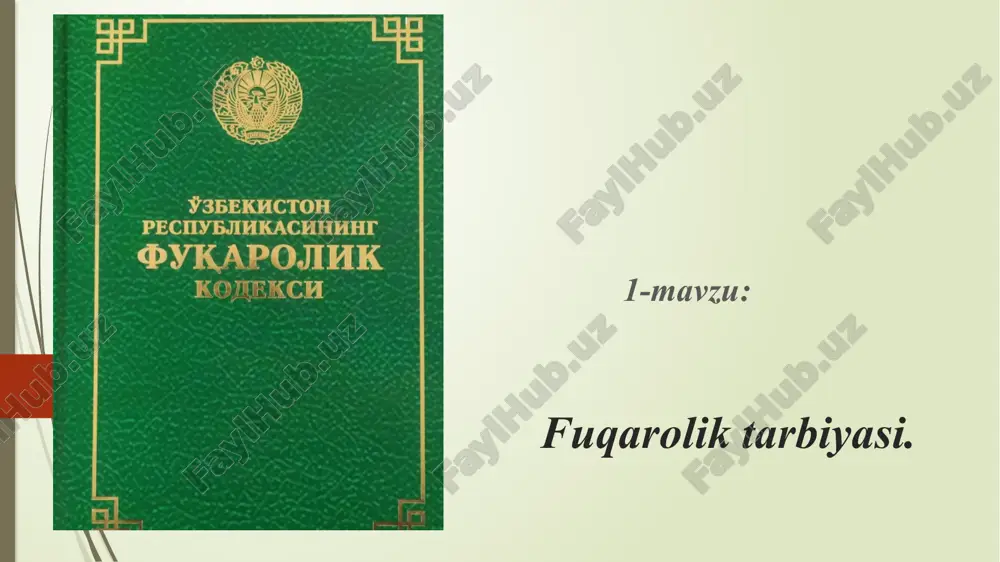 fuqarolik tarbiyasi — PPTX