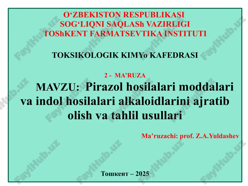 fenazon (antipirin), propifenazon (amidopirin), metamizolnatriy (analgin) — PPTX