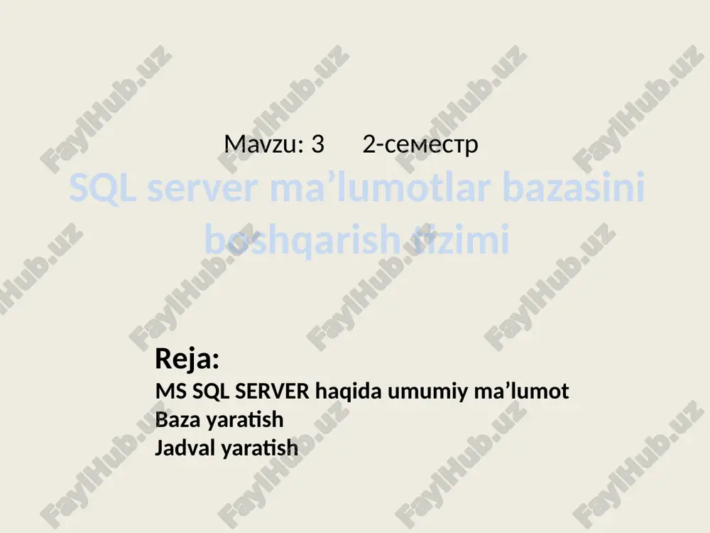 ms sql server — PPTX