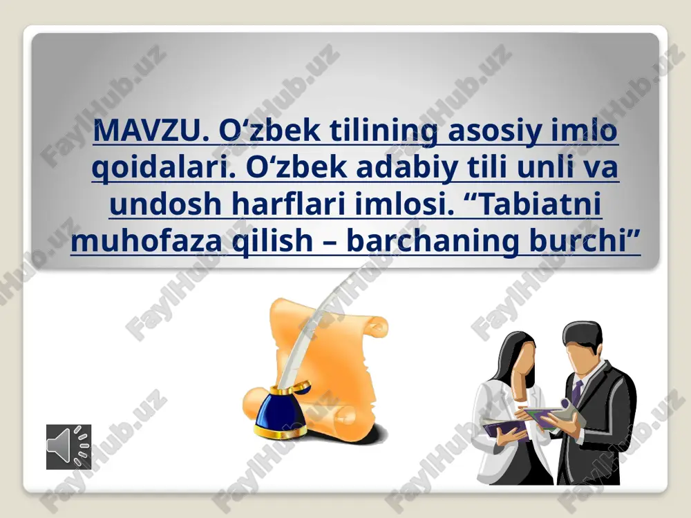 o'zbek tilining asosiy imlo qoidalari — PPTX