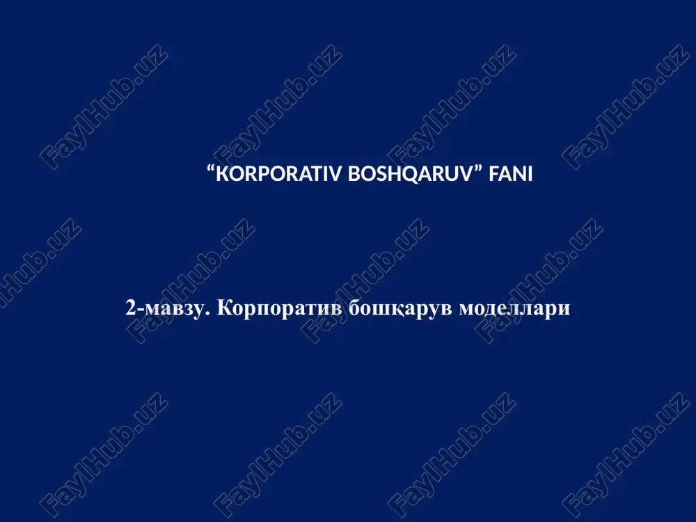 kapital bozori — PPTX