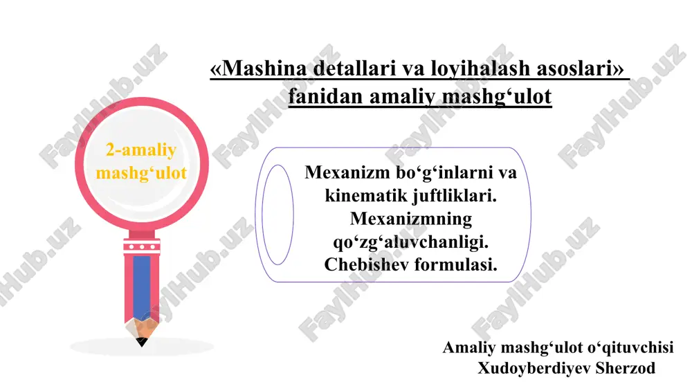 mashina detallari va loyihalash asoslari — PPTX