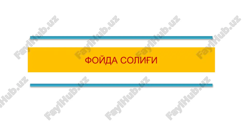 soliq hisobot tayyorlash — PPTX