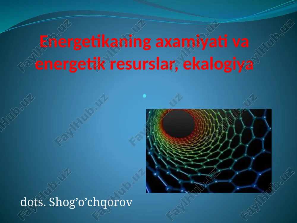 elektr stantsiyalari — PPTX
