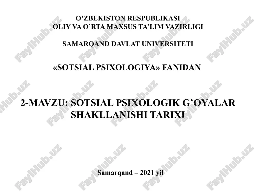 sotsial psixologiya — PPTX