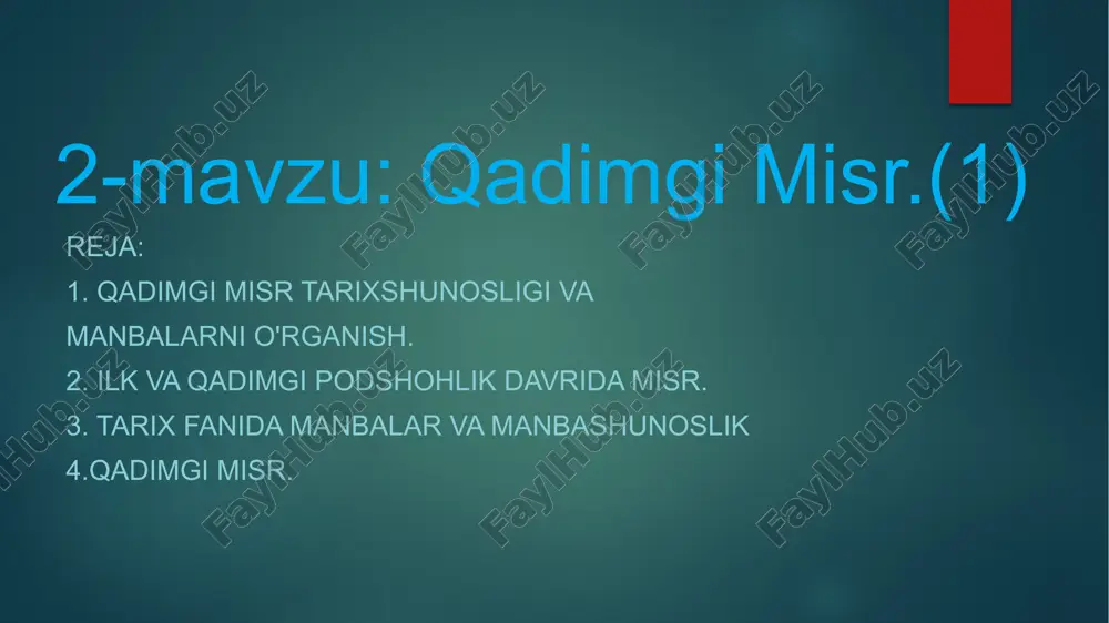 qadimgi misr — PPTX