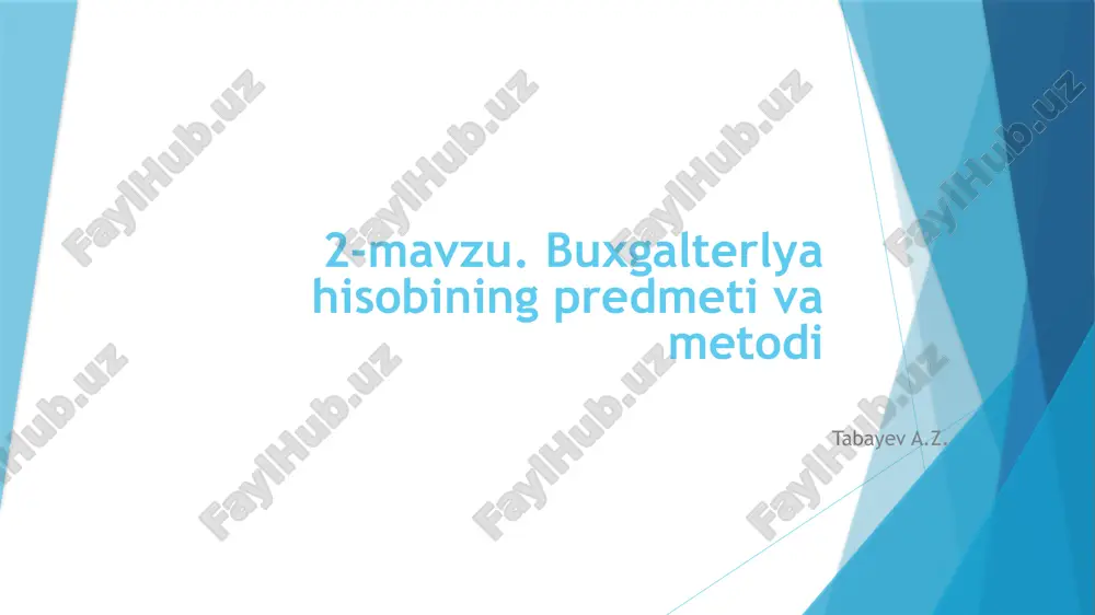 buxgalteriyahisobi — PPTX