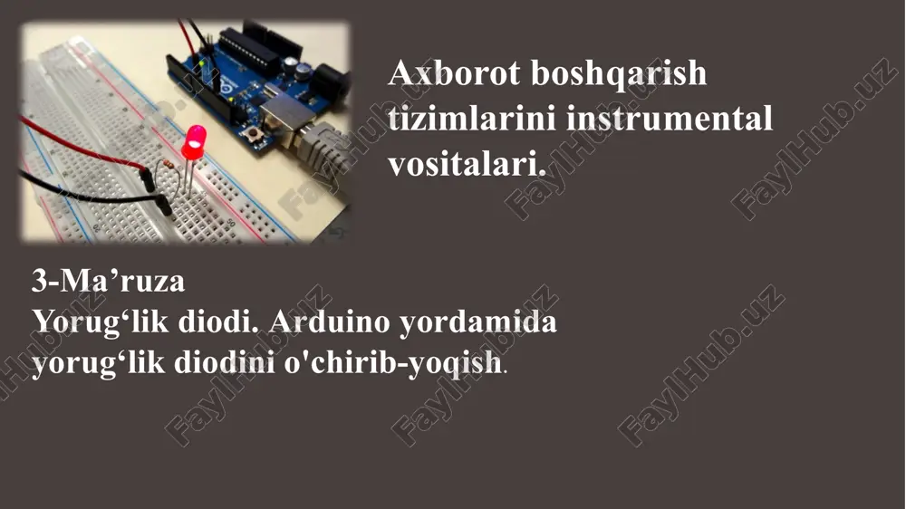 axborot boshqarish tizimlari uchun instrumental vositalari — PPTX