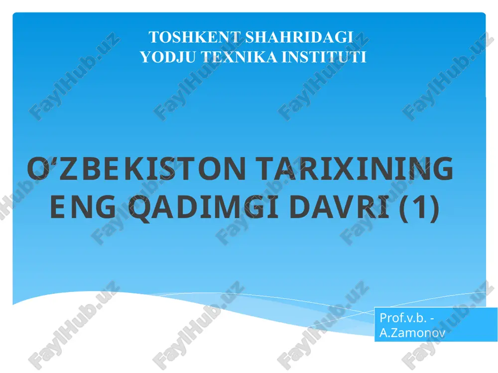 o‘zbekiston tarixining eng qadimgi davri (1) — PPTX