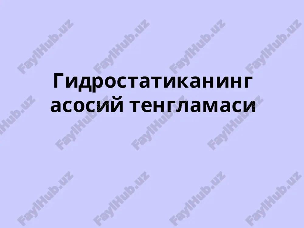 gidravlika — PPT